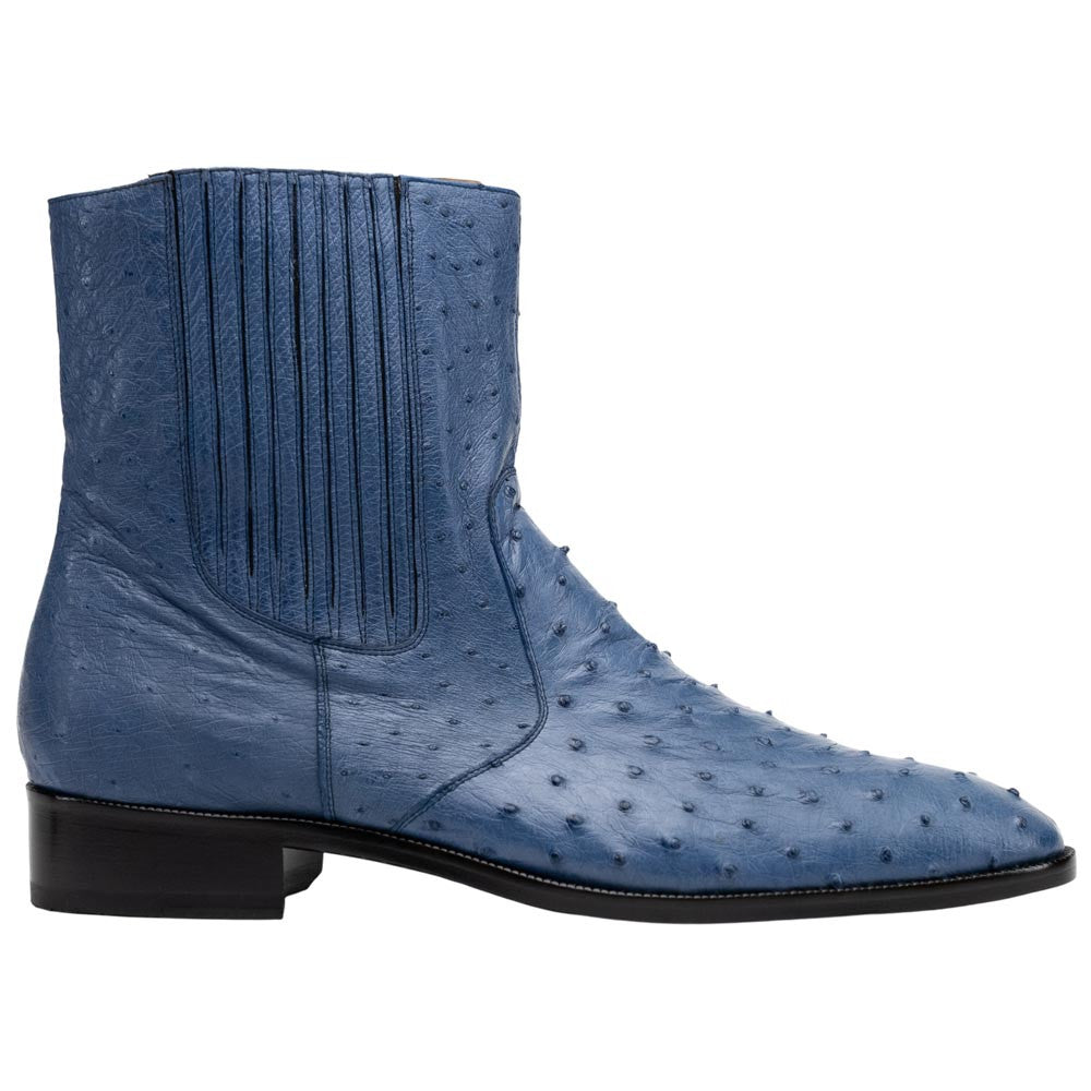 Marco Di Milano Giorgio Genuine Ostrich Chelsea Boot - Blue Jeans