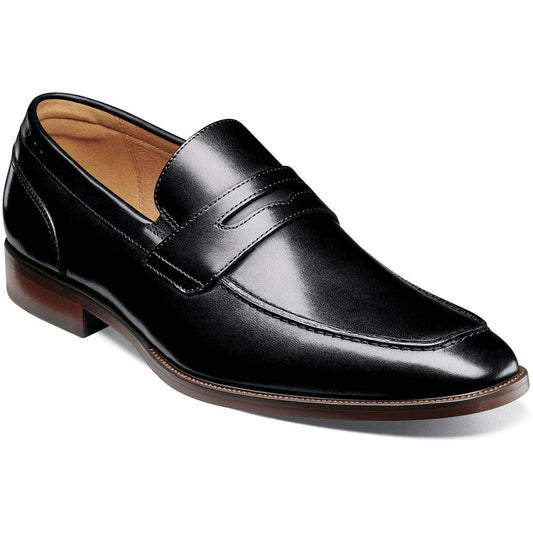 Florsheim Sorrento Black Moc Toe Penny Loafer Men's Dress Shoes