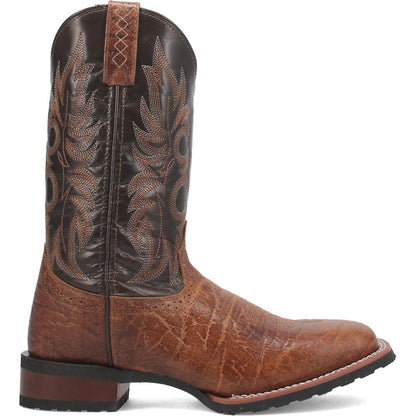 Laredo Broken Bow Rust Leather Square Toe Western Cowboy Boots (USA Men Size)