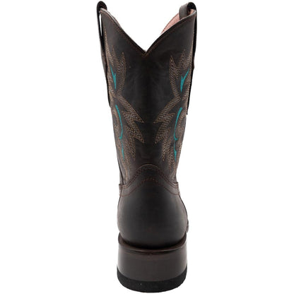Ferrini Women’s Betsy Nicotine Square Toe Leather Cowboy Boots