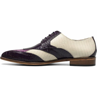 Stacy Adams Tristano Modified Bike Toe Oxford in Purple