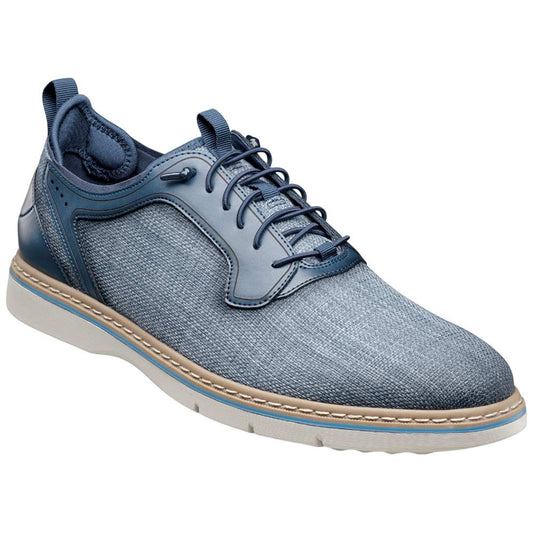 Stacy Adams Sebert Plain Toe Navy Elastic Lace Sneakers for Men