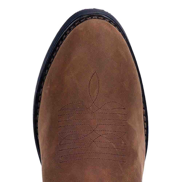 Laredo Paris Tan Distressed R-Toe Leather Boots