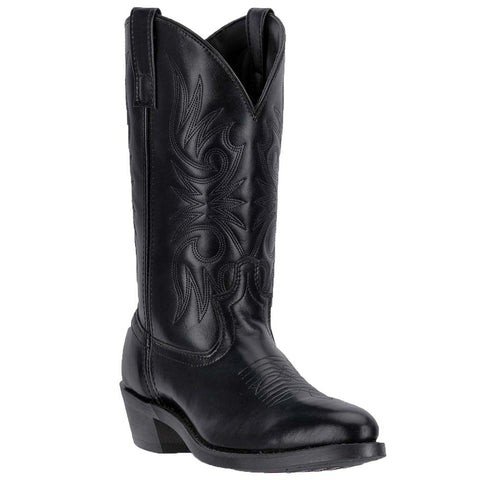 Laredo Paris Black Leather R-Toe Boots