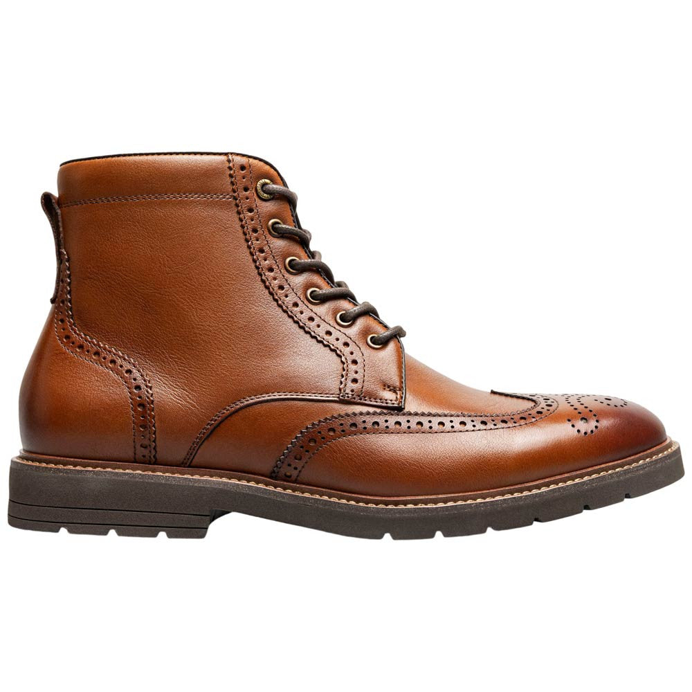 Florsheim Redford Cognac Men's Wingtip Lace Up Boot