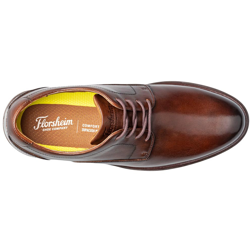 Florsheim Avenue Men's Brown Smooth Leather Plain Toe Oxford
