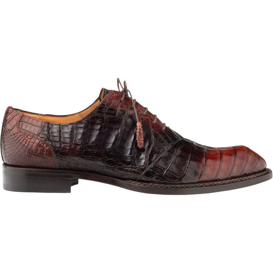 Mezlan Men's Pueblo Bi-Tonal Exotic Oxford in Sport/Chocolate
