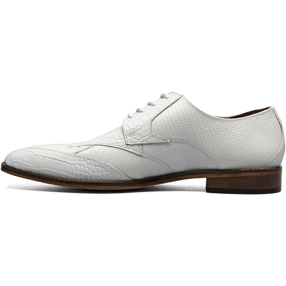 Stacy Adams Tristano Modified Bike Toe Oxford in White