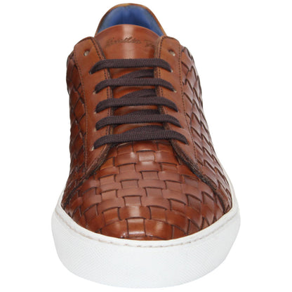 Tropea Cognac Calf-Skin Basket Weave | Emilio Franco Casual Dress Shoes for Men