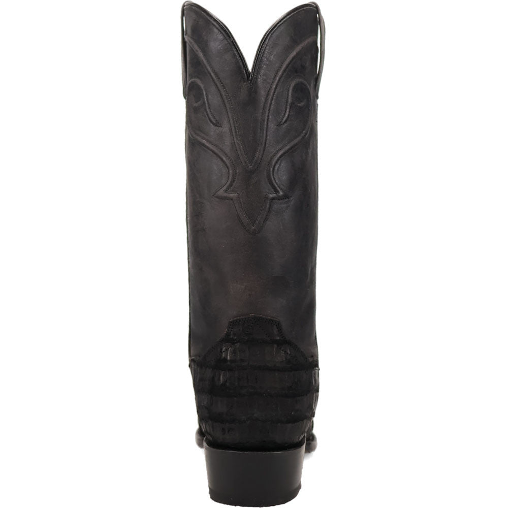Dan Post Makara Genuine Caiman Crocodile Black 13” Round Toe Boot (US Men Size)