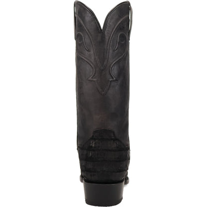 Dan Post Makara Genuine Caiman Crocodile Black 13” Round Toe Boot (US Men Size)