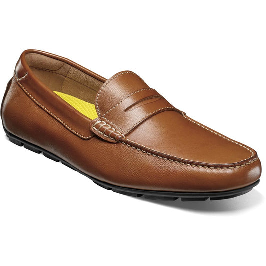 Florsheim Motor Cognac Smooth Leather Moc Toe Penny Driving Shoes (USA Men Size)