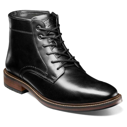 Forge Plain Toe Lace Up Boots | Florsheim Dress Boots in Black for Men