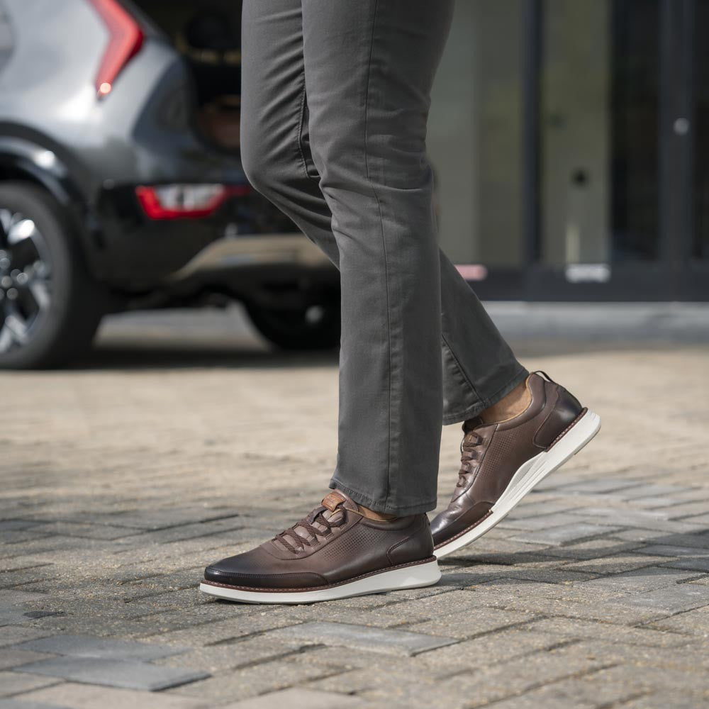 Launch Elastic Lace Slip On Casual Hybrid | Florsheim Hybrid Casual in Brown