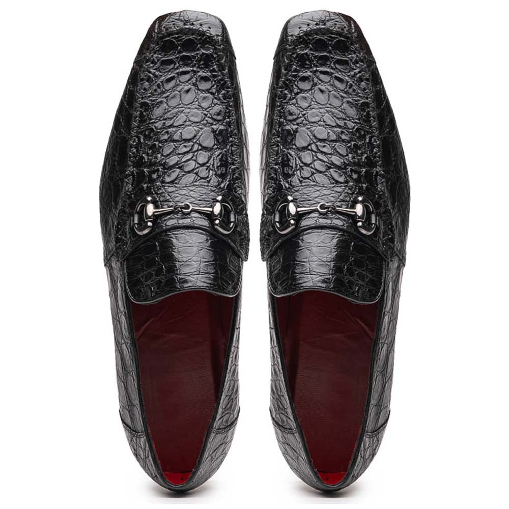 Landro Men’s Genuine Caiman Skin Moc Toe Bit Loafers | Marco Di Milano