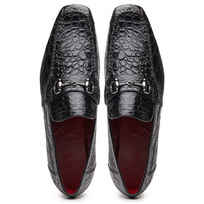 Landro Men’s Genuine Caiman Skin Moc Toe Bit Loafers | Marco Di Milano