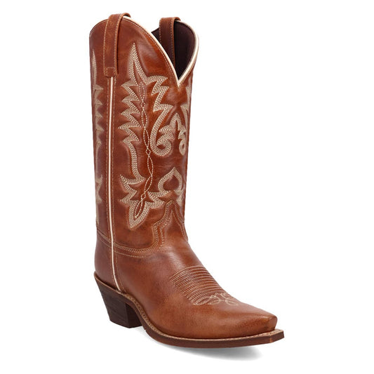 Laredo Carly Honey Leather Snip Toe Western Cowgirl Boots (USA Women Size)