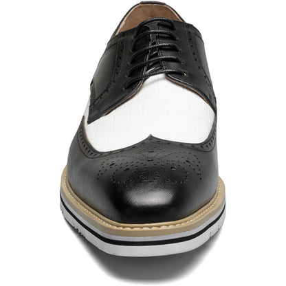Stacy Adams Beaumont Wingtip Oxford in Black and White