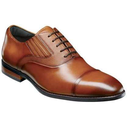 Stacy Adams Lucas Cap Toe Cognac Oxford Shoes for Men