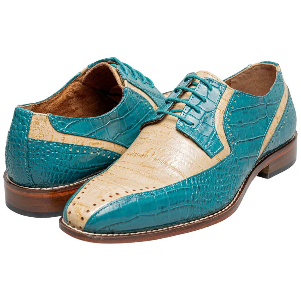 Stacy Adams Talamanco Bike Toe Oxford - Teal Multi