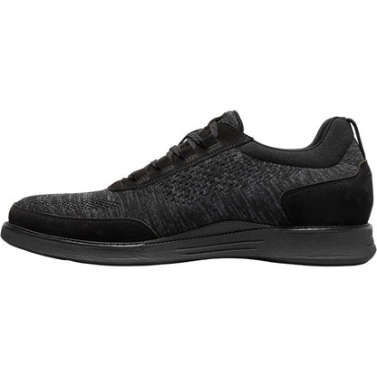 Florsheim Launch Black Knit Elastic Lace Moc Toe Slip On Men's Shoes