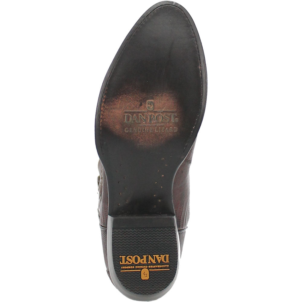 Dan Post Men’s Winston Tan Exotic Lizard Leather 13” Round Toe Cowboy Boot