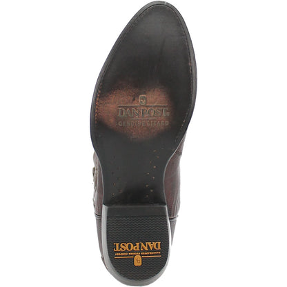 Dan Post Men’s Winston Tan Exotic Lizard Leather 13” Round Toe Cowboy Boot