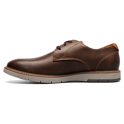 Florsheim Vibe Brown CH Smooth Leather Plain Toe Derby Dress Shoe (USA Men Size)