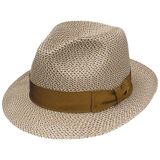 Stetson Emin Fedora Brown Mix Milan Straw Hat