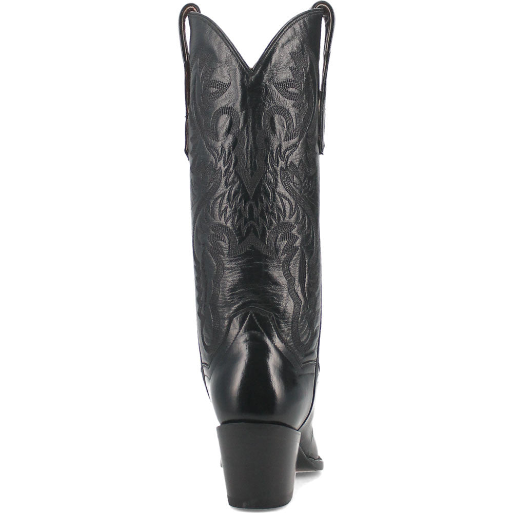 Dan Post Women’s Maria 13” Snip Toe Black Napalino Leather Fashion Boot