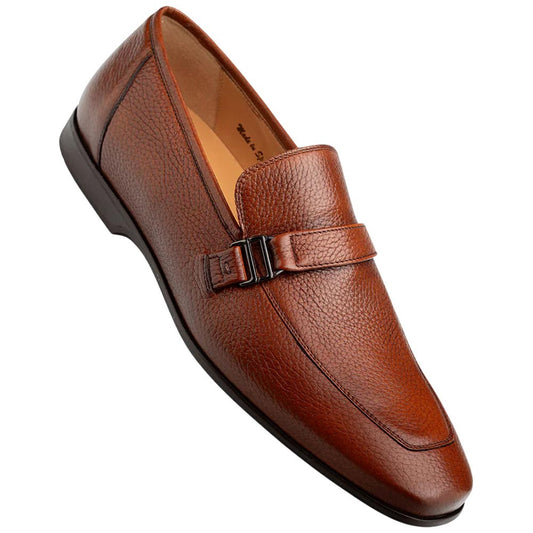 Mezlan Men's Alarcon Cognac Deer Leather Slip-On Luxury Loafer