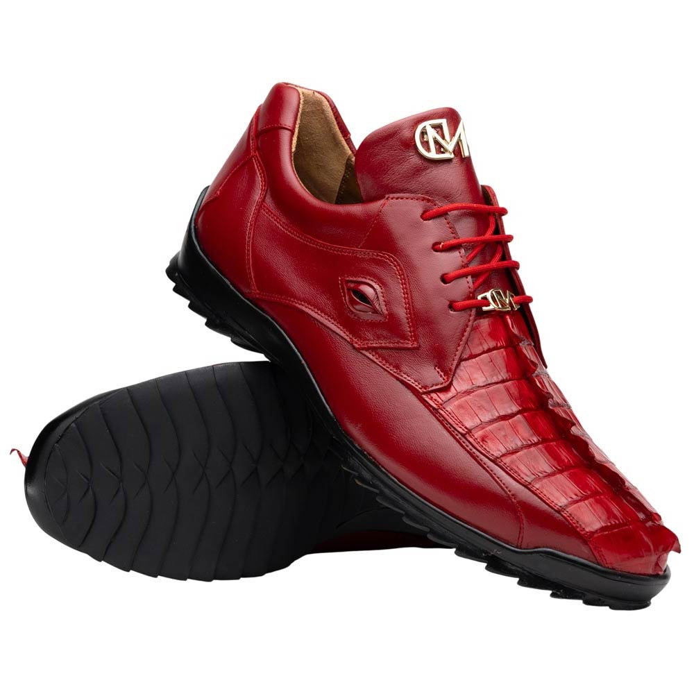 Marco Di Milano Udine Genuine Hornback Caiman & Calf Leather Sneaker – Red