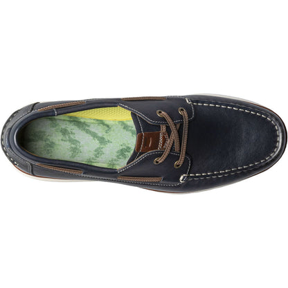 Florsheim Tropics Navy Elastic Lace Moc Toe Men’s Boat Shoes