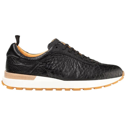 Mezlan Hill Men's Black Lambskin Dress Sneaker - Handmade in Spain