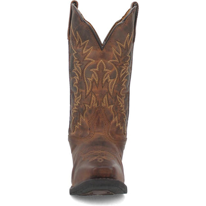 Laredo Malinda Tan Leather Square Toe Western Cowgirl Boots (USA Women Size)