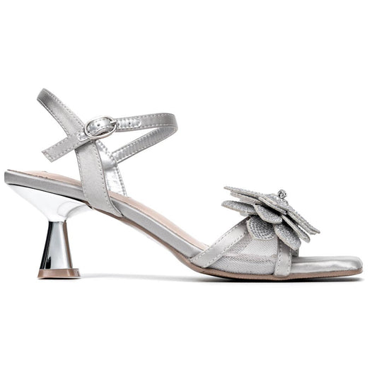 Lady Couture Lori Sandal 2” Heel in Silver