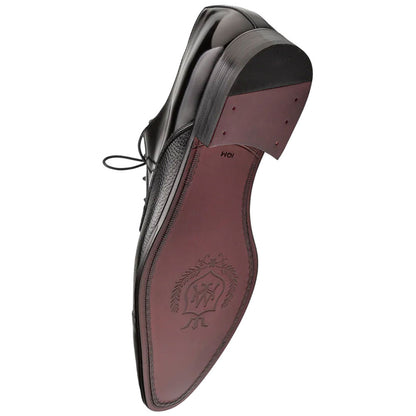 Capello Hi-Shine/Calf Black Cap Toe Derby | Mezlan Dress Shoes for Men