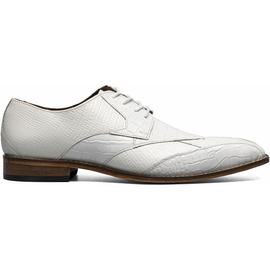 Stacy Adams Tristano Modified Bike Toe Oxford in White