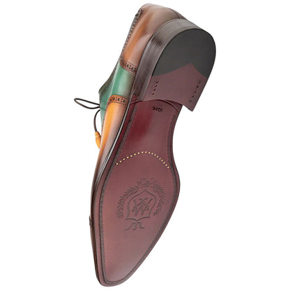 Galante Brown Tri-tone Cap Toe Oxford | Mezlan of Spain Dress Shoes for Men