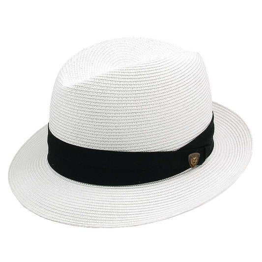 Dobbs Parker White Florentine Milan Synthetic Straw Dress Hat