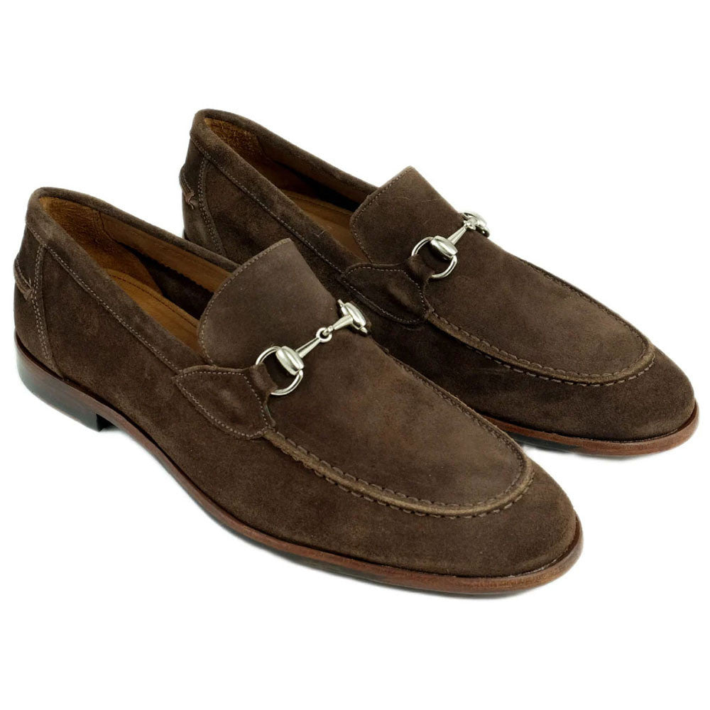 Alan Payne Miami Brown Suede Leather Moc Toe Dress Loafers