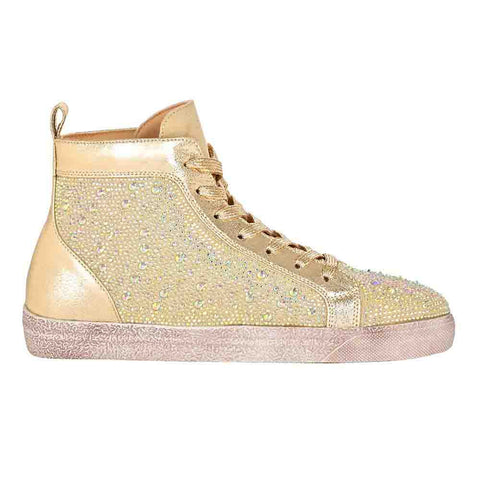 Lady Couture Foxy Gold Laser Cut Rhinestone Sneakers