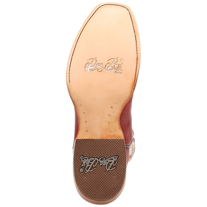 Dan Post Adelaide Stockman Red Leather Cutter Toe Western Cowgirl Boots