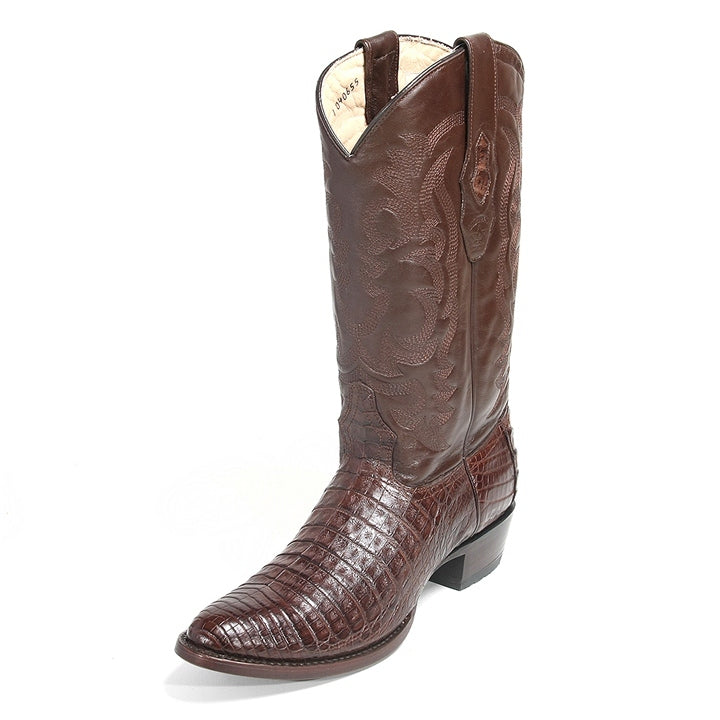 Los Altos Brown Genuine Caiman Crocodile Belly Skin