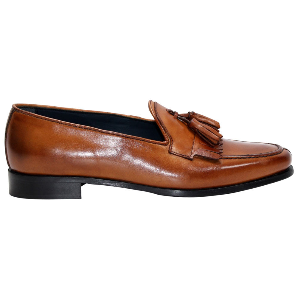 Duca Adam Cognac Men's Italian Leather Dress Shoes