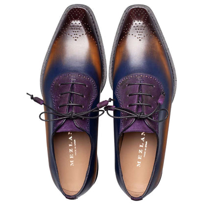 Mezlan Bretton Multi-Tone Oxford - Men's Purple/Multi Wholecut Oxford