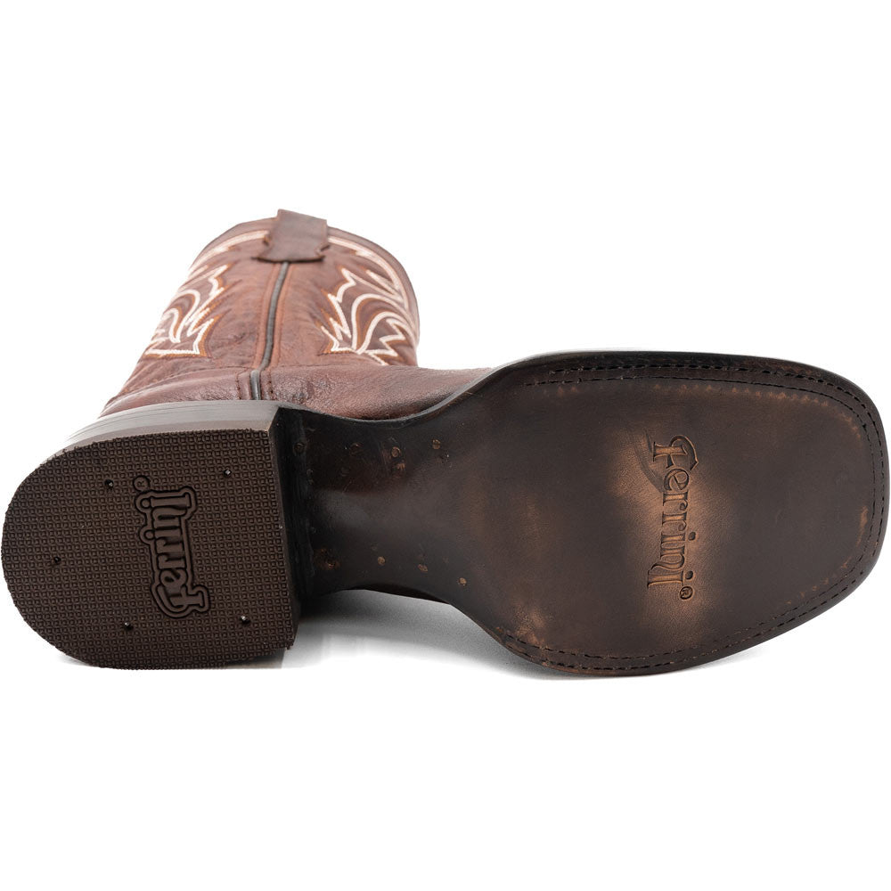 Ferrini Women’s Dylan Brandy Square Toe Leather Cowboy Boots