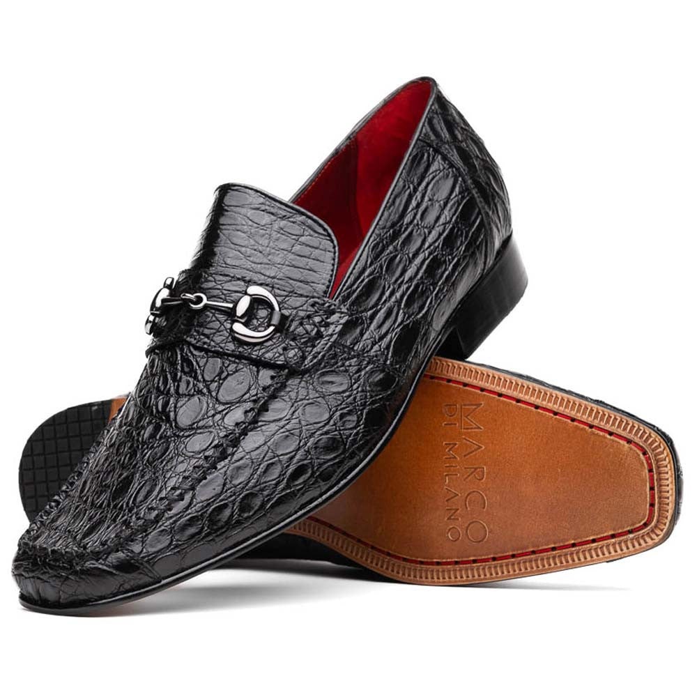Landro Men’s Genuine Caiman Skin Moc Toe Bit Loafers | Marco Di Milano
