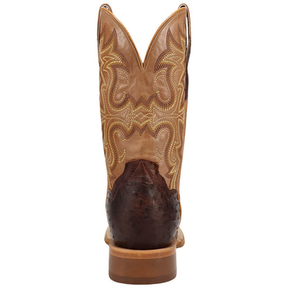Dan Post Drayden Men's Chocolate Full Quill Ostrich Western Boots