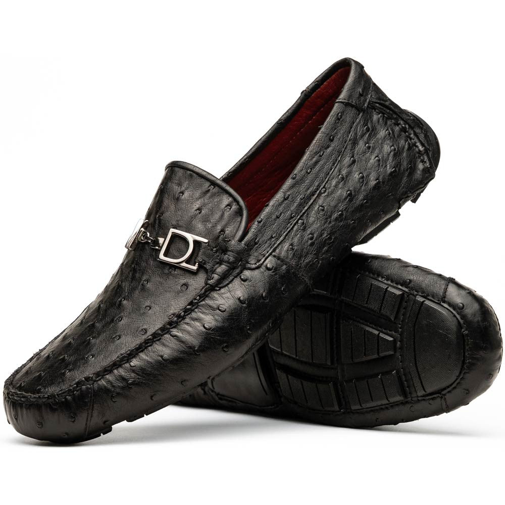 Bolonia Men’s Genuine Ostrich Horse-Bit Driver Loafers | Marco Di Milano